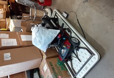 Packing a mobility scooter.